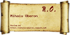 Mihaiu Oberon névjegykártya